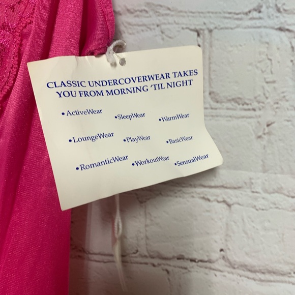 NEW Deadstock Undercover Wear Pink Lace Peignoir Nightgown Lingerie M USA - Picture 4 of 7